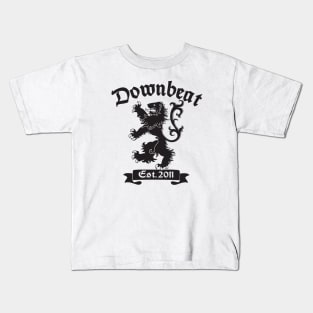 Downbeat Lion - Black Kids T-Shirt